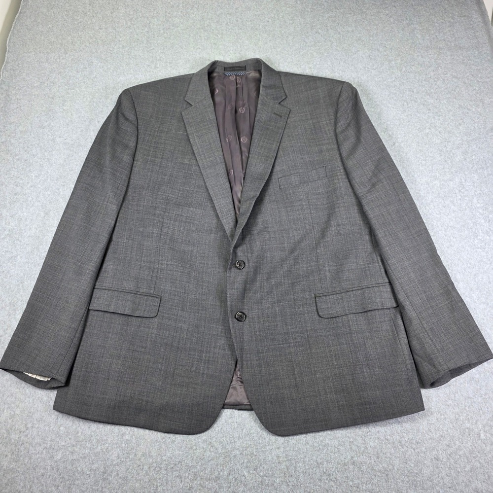 Lauren‎ Ralph Lauren Men's 50R Blazer Jacket Gray Wool Blend Two Button Streach